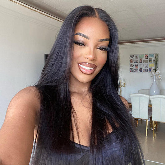La Perle Hair ' Realistic Super Natural Hairline Straight Glueless 13x4 Frontal Lace Wig Human Hair Pre-Cut Lace