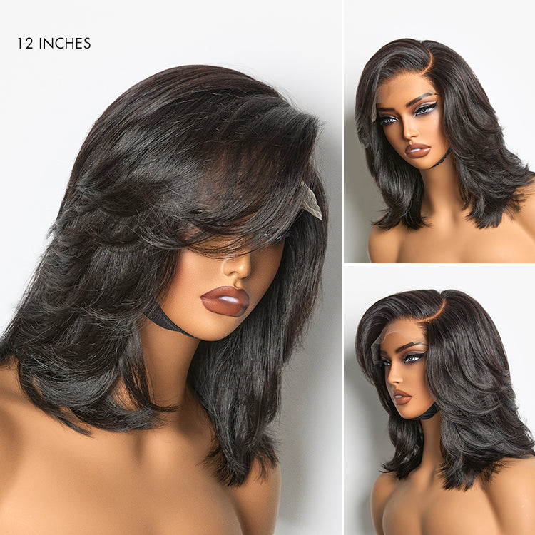 Realistic Chic Wavy Wig  Layered Cut Glueless
